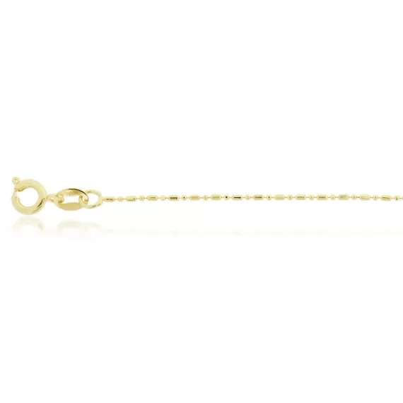 Pulseira Infantil Modelo Salsicha e Bolinha - Folheado a Ouro 18k