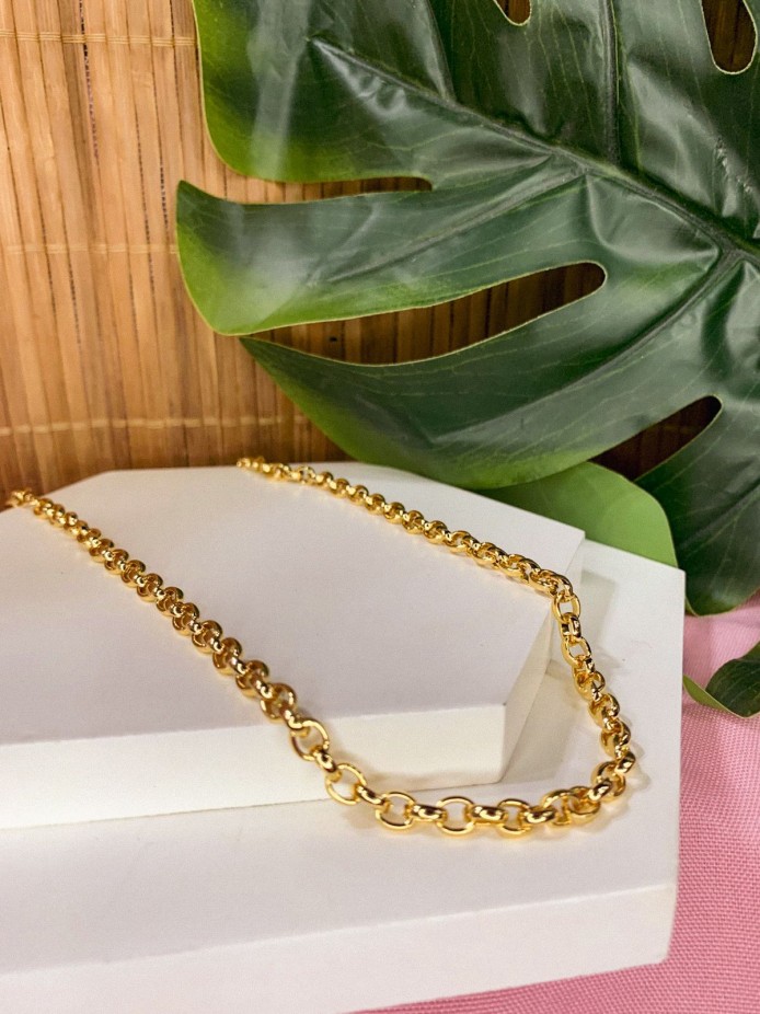 Choker Elo Português - Folheado a Ouro 18k