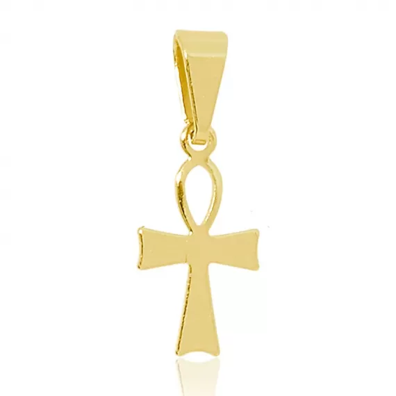 Pingente modelo crucifixo - Folheado a Ouro 18k