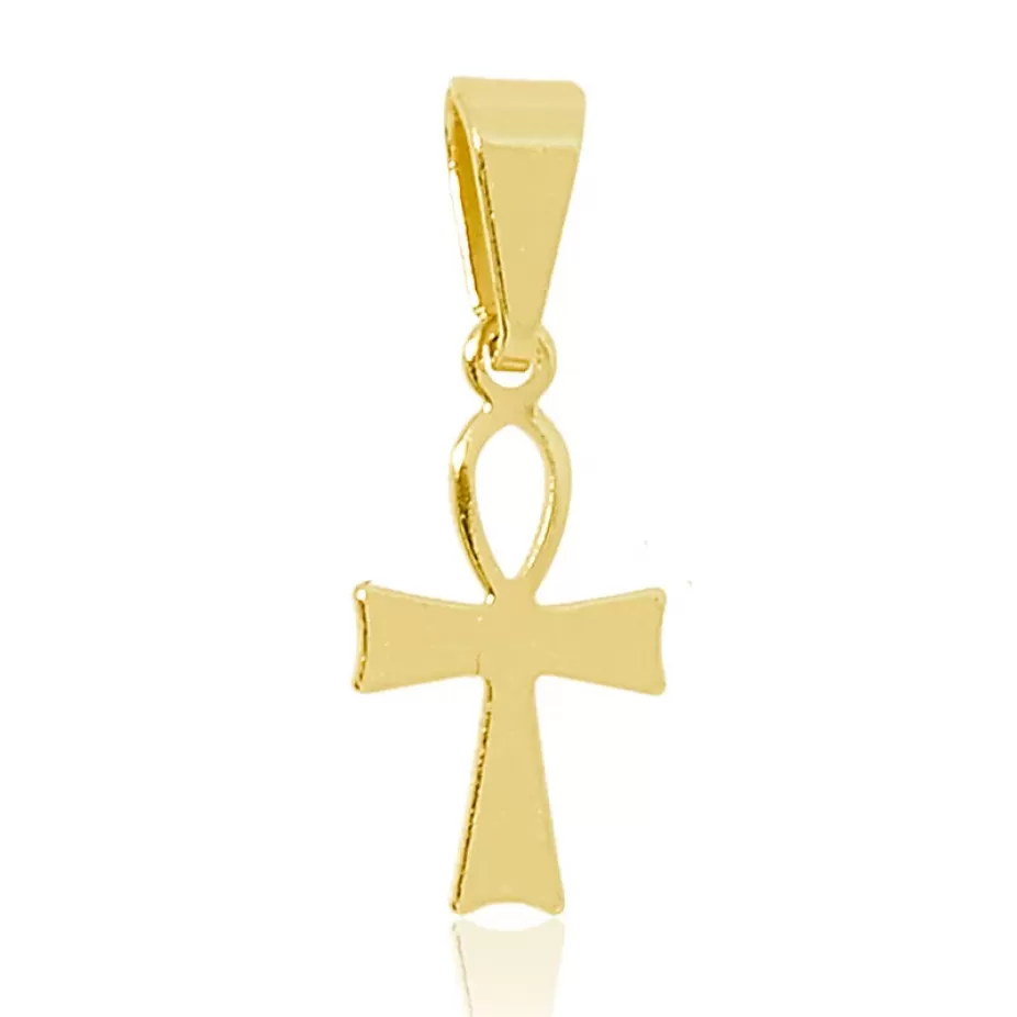 Pingente modelo crucifixo - Folheado a Ouro 18k