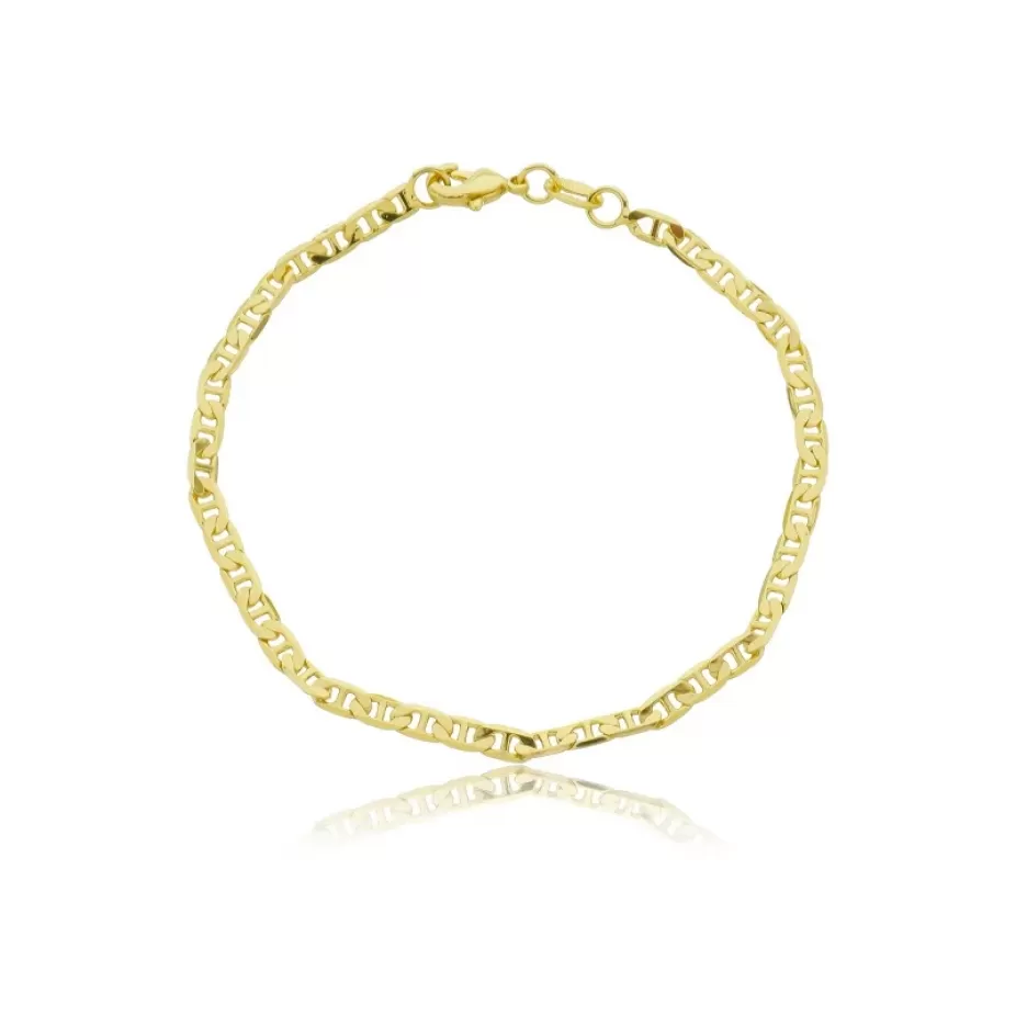 Pulseira Masculina Modelo Piastrini - Folheado a Ouro 18k