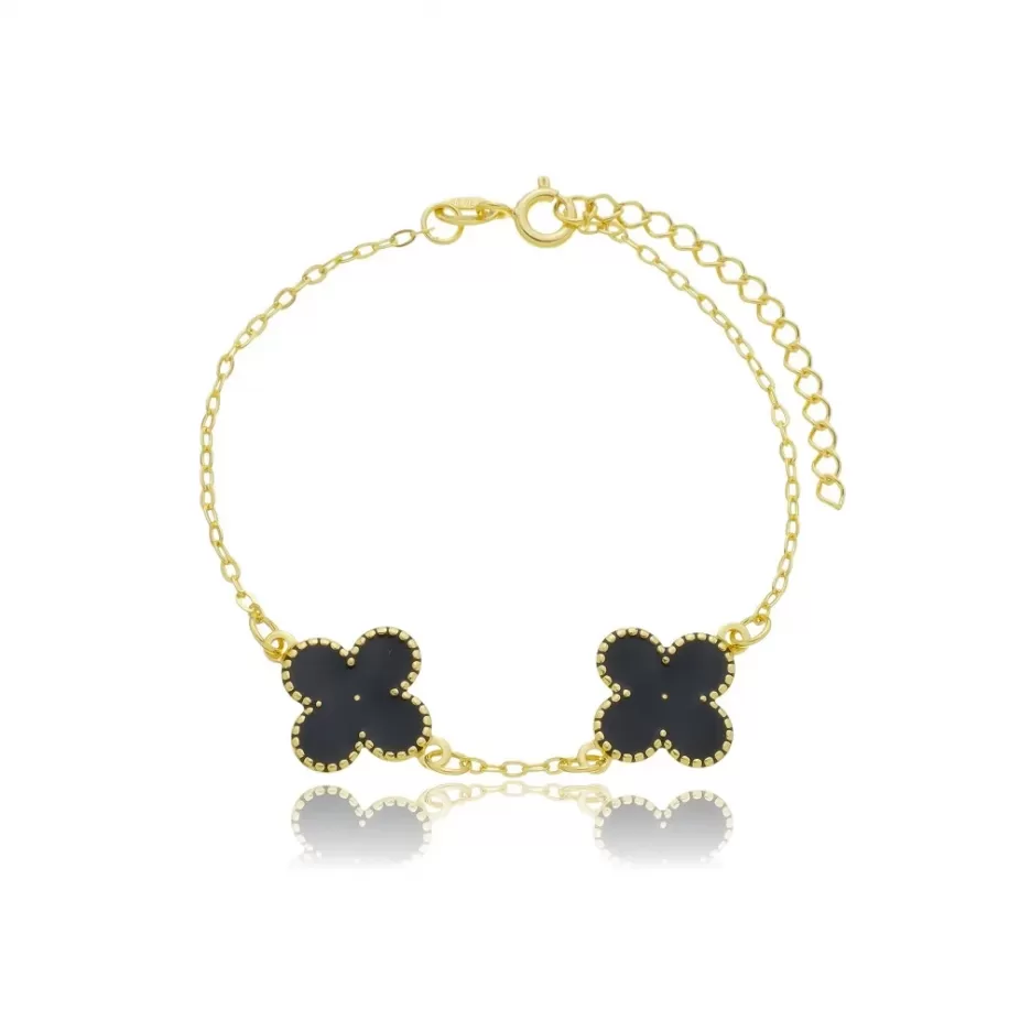 Pulseira Trevo 4 folhas e resina (Van Cleef) - Folheado a Ouro 18k