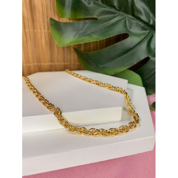 Choker Elo Torcido - Folheado a Ouro 18k