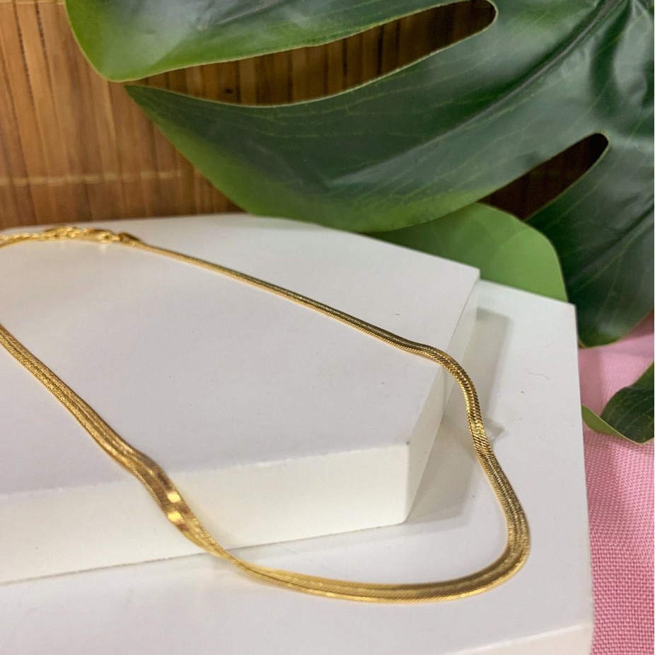 Choker Elo Laminado - Folheado a Ouro 